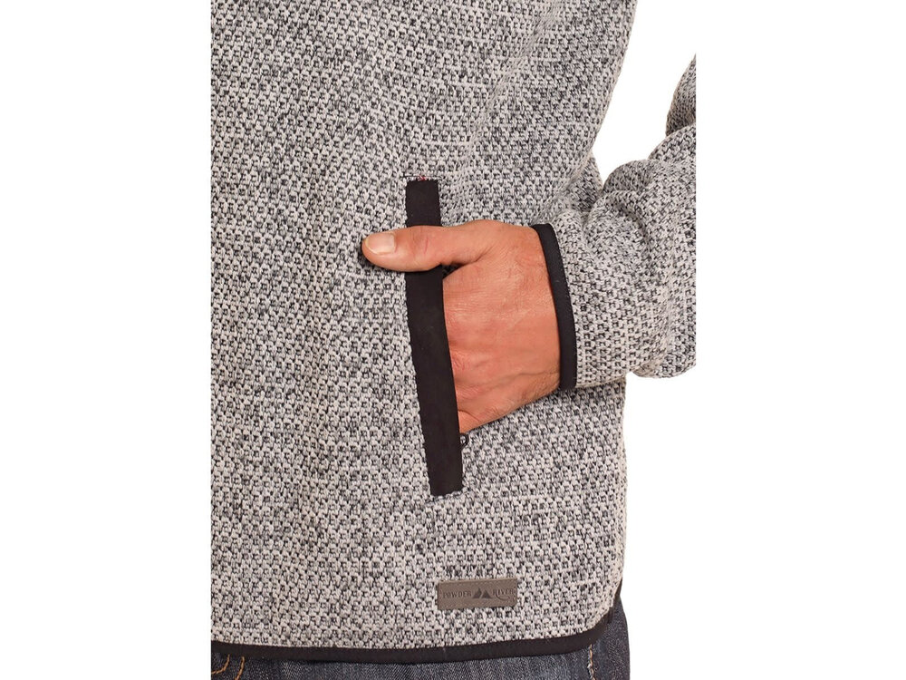 Rock and Roll Denim Melange Pullover- DM91C04076- Grey-