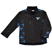 Youth- Aztec Accent Tech Jacket- Black