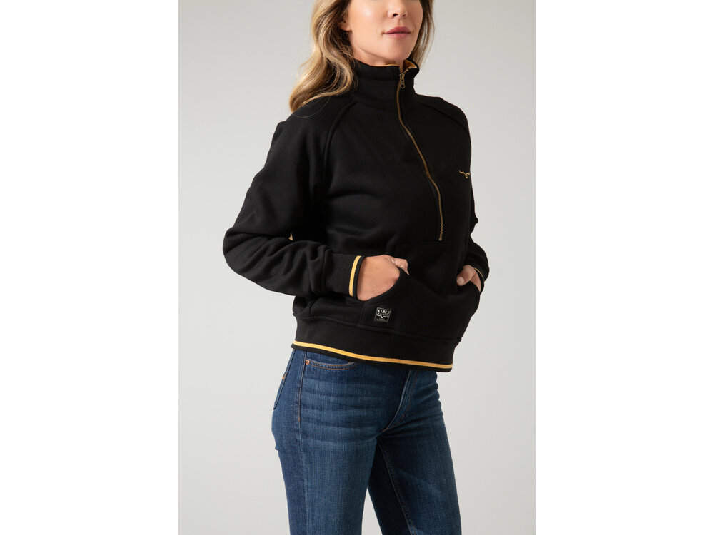 Kimes Ranch Malta Quarter Zip- Black-