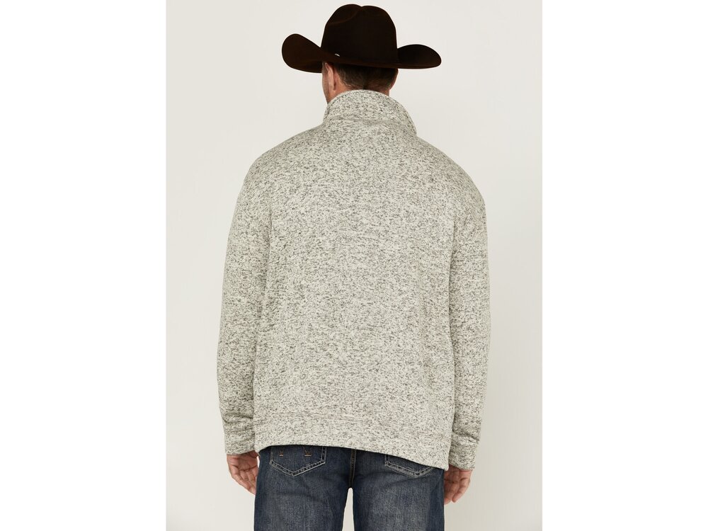Cowboy Hardware Quarter Zip Skull Fleece- Oatmeal- 173232-