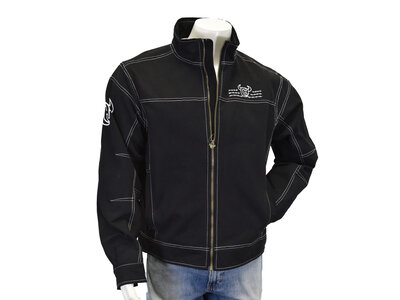 Cowboy Hardware Skull Embroidered Woodsman Jacket- Black- 191193-