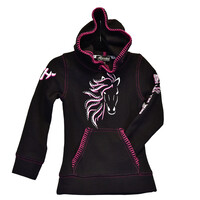 Youth- Horse Thermal Hoodie- Black- 412091-010-