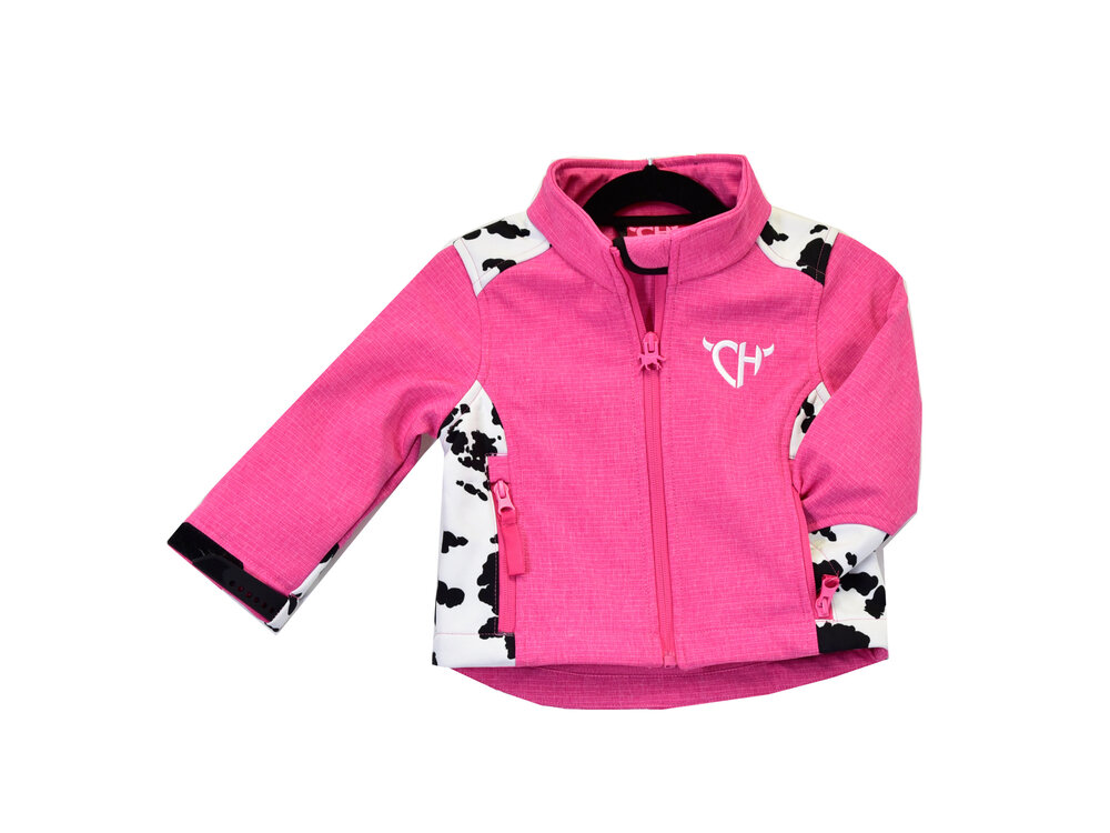 Cowgirl Hardware Youth- Cowprint Softshell- Pink- 492293-150 -