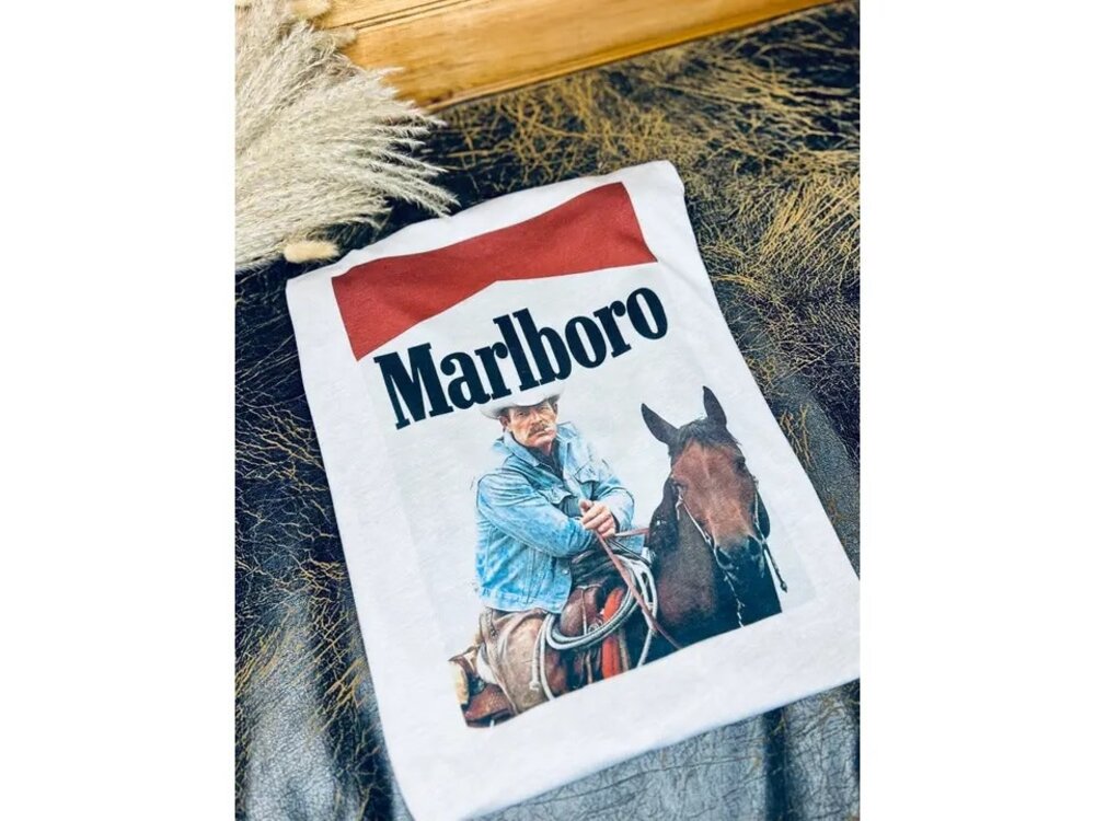 Backroad Threads Wholesale Vintage Marlboro Graphic Tee- Cowboy-
