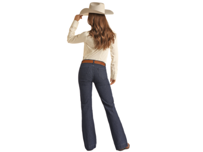 Rock and Roll Denim Midrise Striped Trouser - BW5MD02391