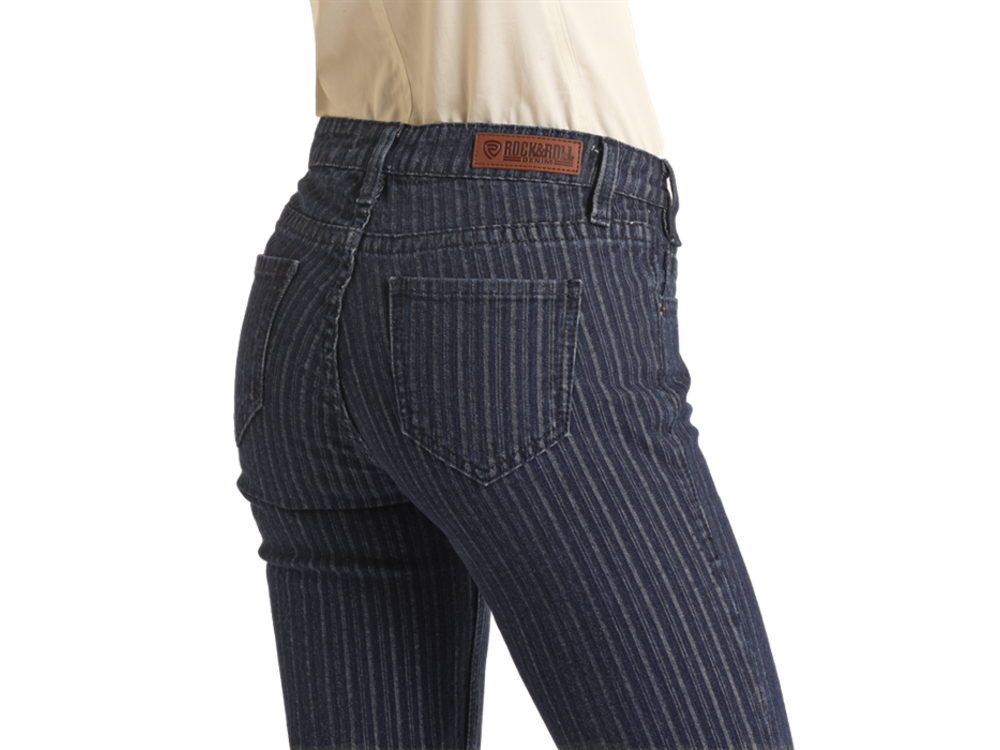 Rock and Roll Denim Midrise Striped Trouser - BW5MD02391