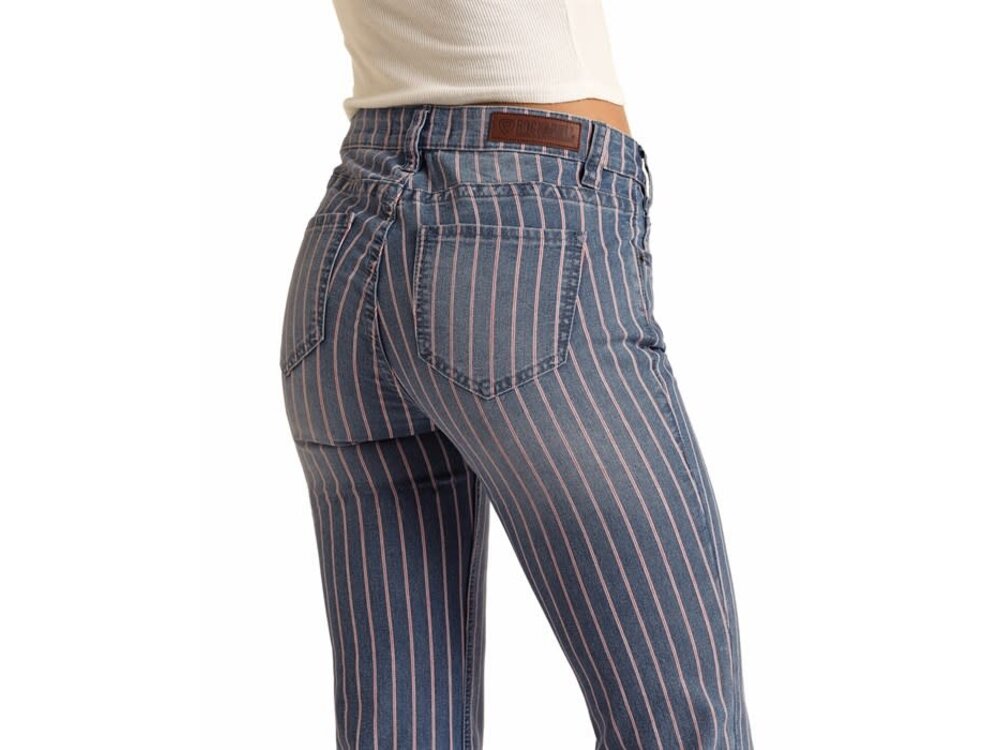 Rock and Roll Denim Midrise Striped Trouser - RRWD5MRZU1