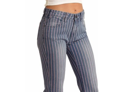 Rock and Roll Denim Midrise Striped Trouser - RRWD5MRZU1