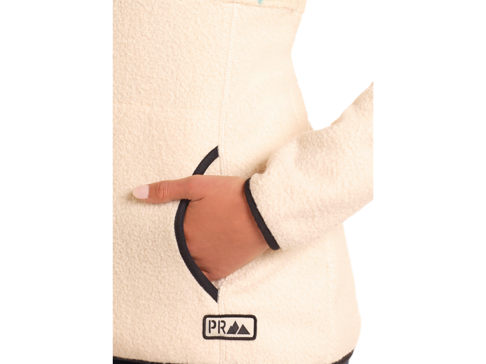 Rock and Roll Denim Border Berber Sweater- Brown- DW91C04069