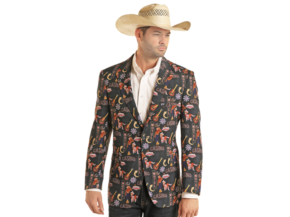 Rock and Roll Denim Men's Sports Coat- BM96C03633- Vegas-