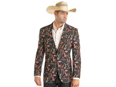 Rock and Roll Denim Men's Sports Coat- BM96C03633- Vegas-