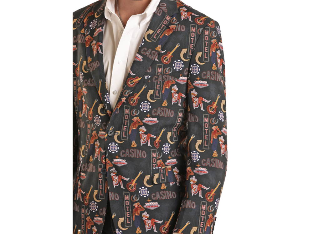 Rock and Roll Denim Men's Sports Coat- BM96C03633- Vegas-