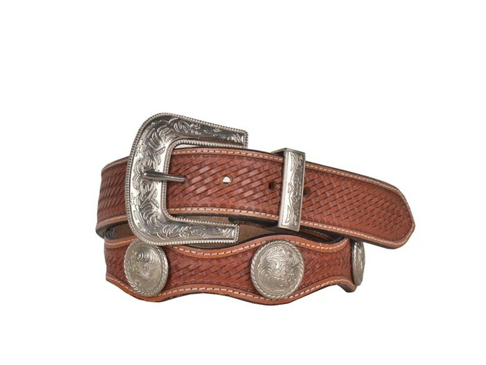 Myra Bags Rustic Wood Handtooled Belt- S-4811-