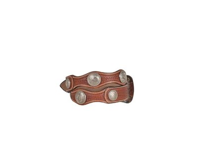 Myra Bags Rustic Wood Handtooled Belt- S-4811-