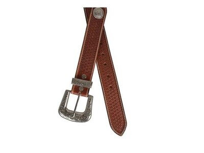 Myra Bags Rustic Wood Handtooled Belt- S-4811-