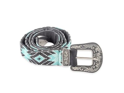 Myra Bags Juniper Hills Beaded Turquoise Belt- S-11078