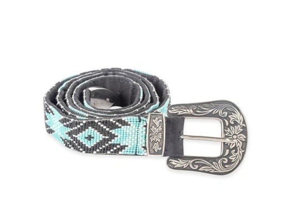Myra Bags Juniper Hills Beaded Turquoise Belt- S-11078