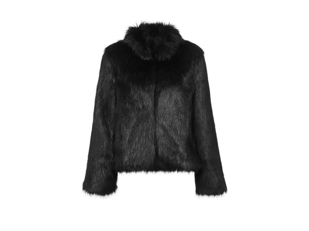 Unreal Fur Fur Delish Luxe Faux Fur Coat- Black -