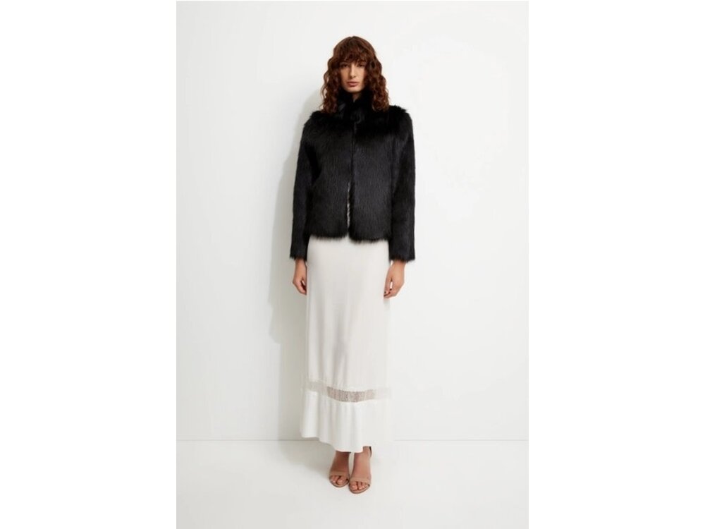 Unreal Fur Fur Delish Luxe Faux Fur Coat- Black -