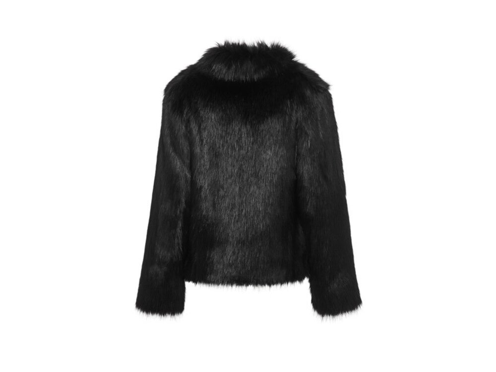 Unreal Fur Fur Delish Luxe Faux Fur Coat- Black -