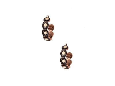 Hoop Earring- 194821- Copper/White