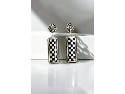 Drop Earring- SE2447- Checkered