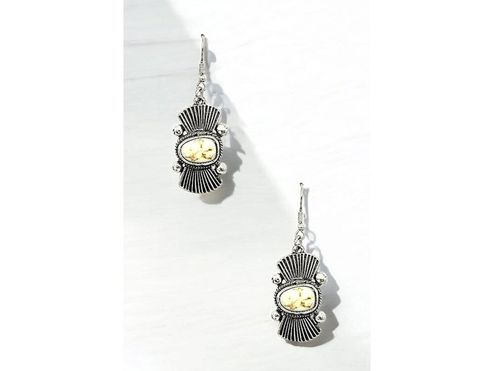Dangle Earring- 191195- White