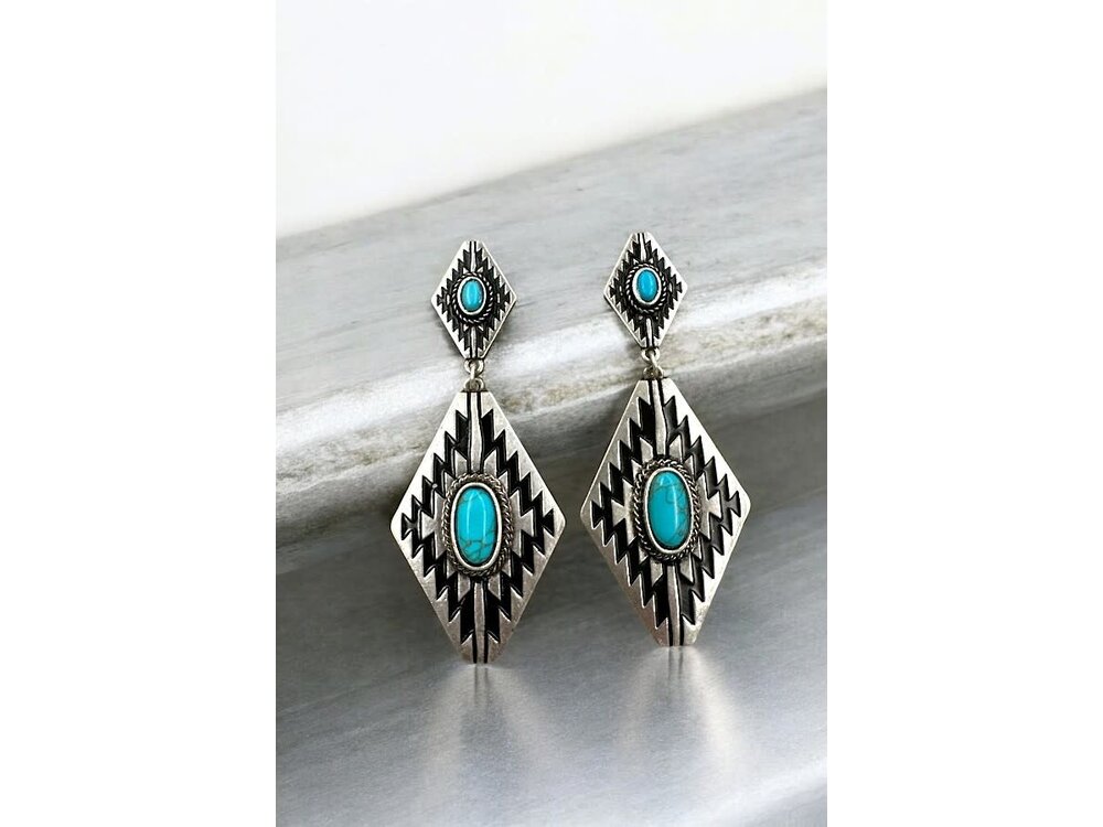 Drop Earring- SE2423- Silver