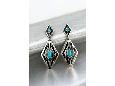 Drop Earring- SE2423- Silver