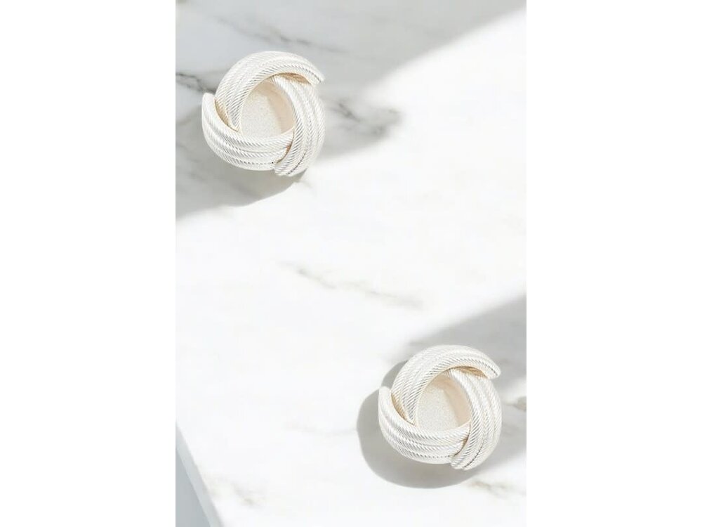 Post Earring- 177762- Silver Knot