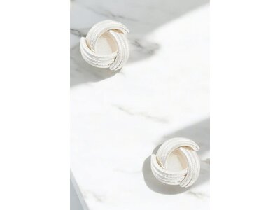 Post Earring- 177762- Silver Knot