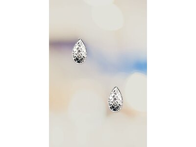 Post Earring - 187949- Teardrop Silver