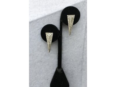 Post Earring- 102766- Silver