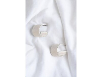 Hoop Earring- 198563- Wide Silver