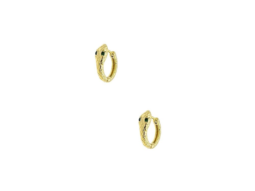 Hoop Earring- PE2741- Gold Snake