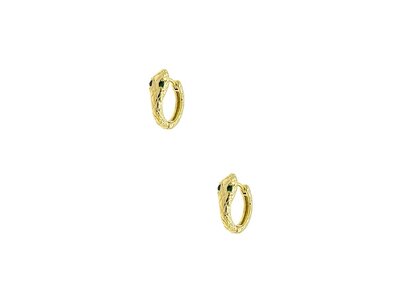 Hoop Earring- PE2741- Gold Snake