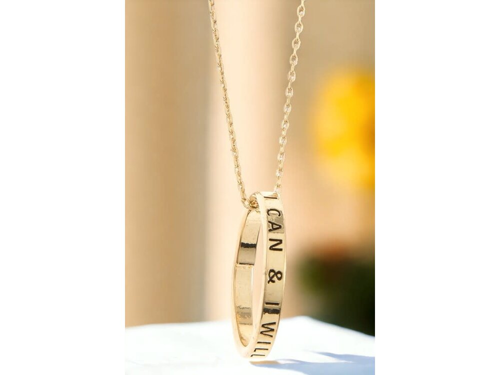 169254- Gold Quote Necklace