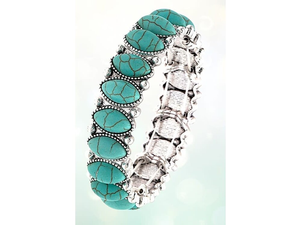 Stretch Bracelet- 196762- Turq