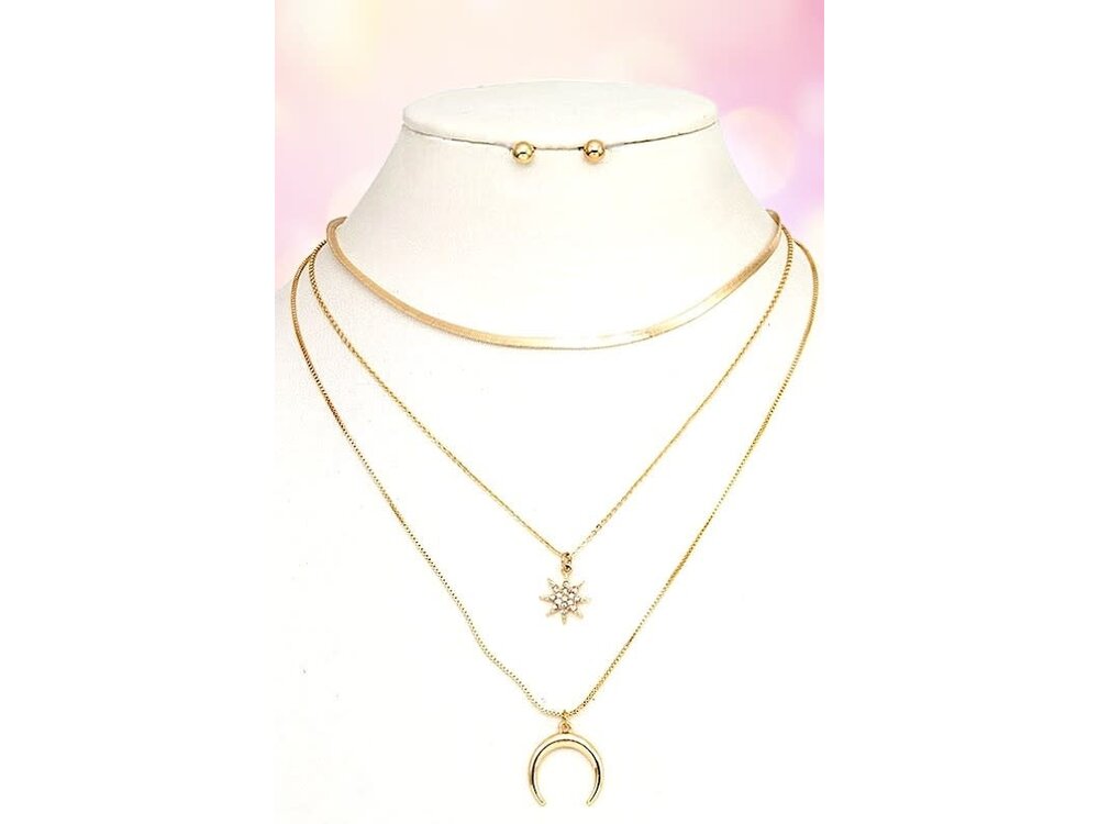 Necklace Set- 195028 Gold
