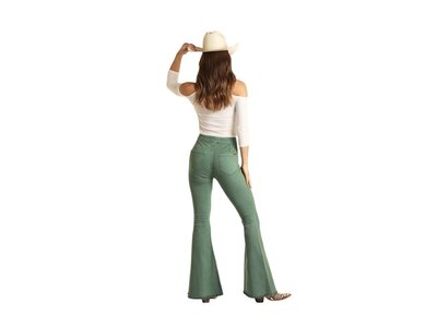 Rock and Roll Denim Button Bargain Bell- WPB3512- Sea Green-