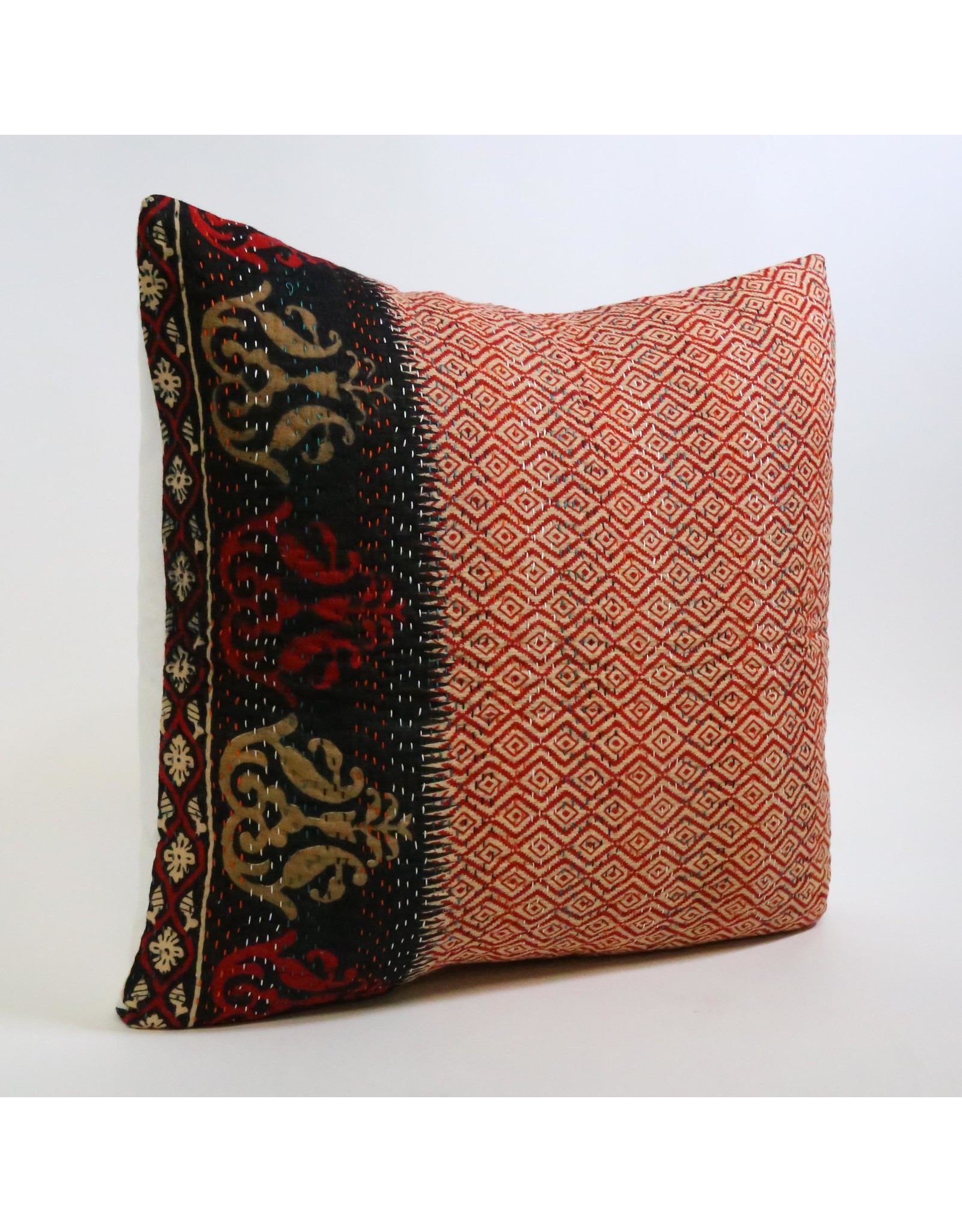 Pillow Case- Kantha 17.5 x 17.5 in