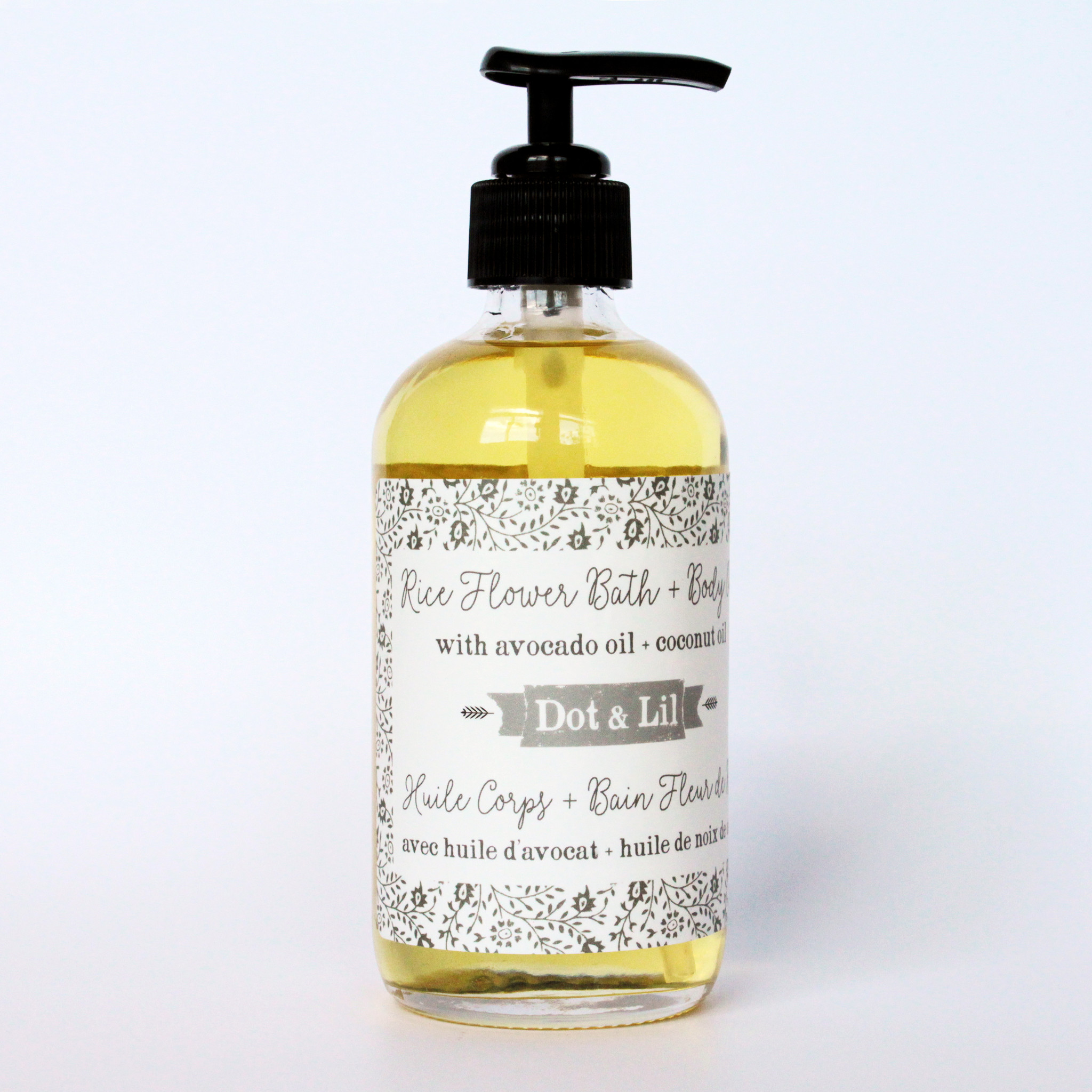 Dot and Lil Huile corps + bain fleur de riz