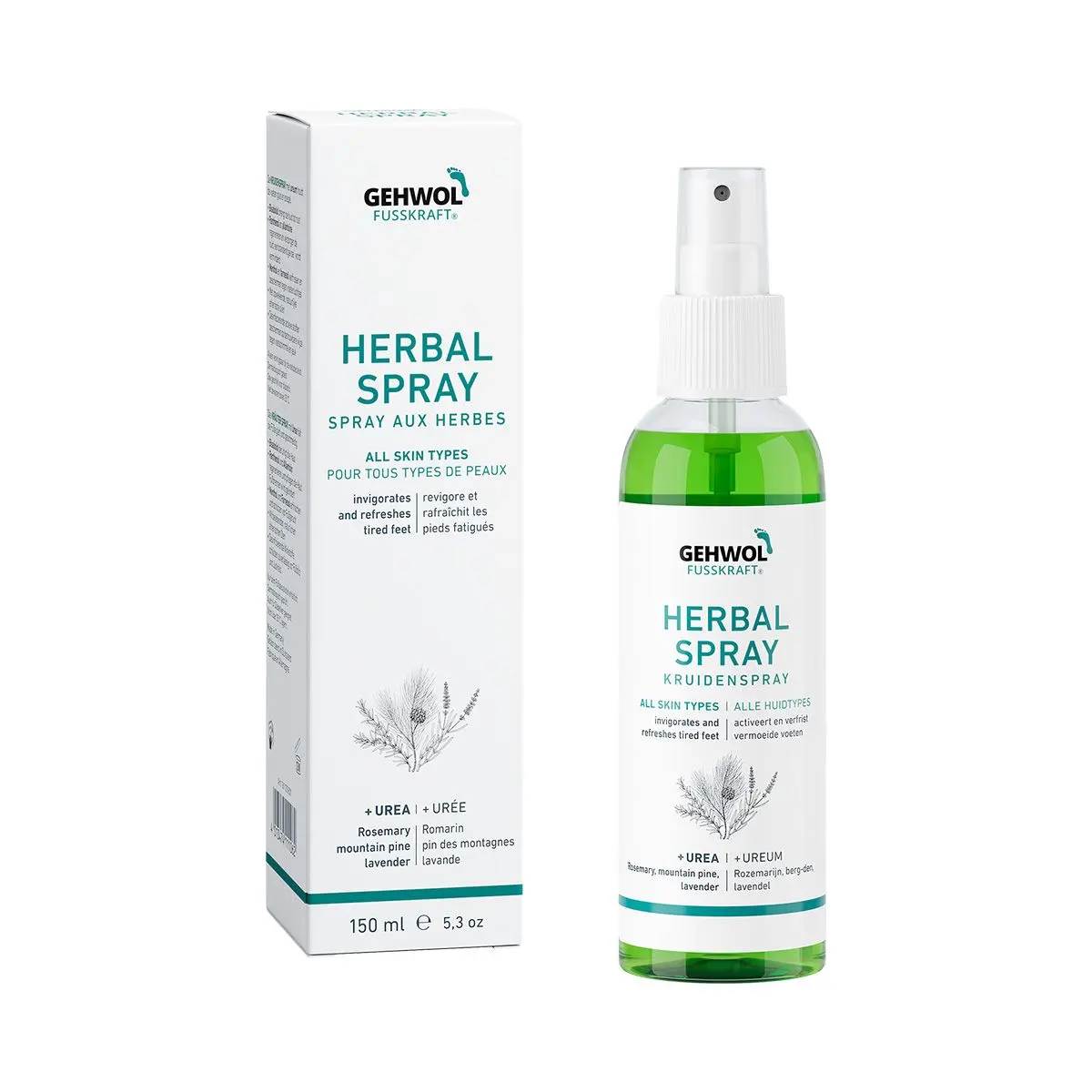Gehwol Gehwol Fusskraft Spray Vaporisateur aux Herbes 150 ml