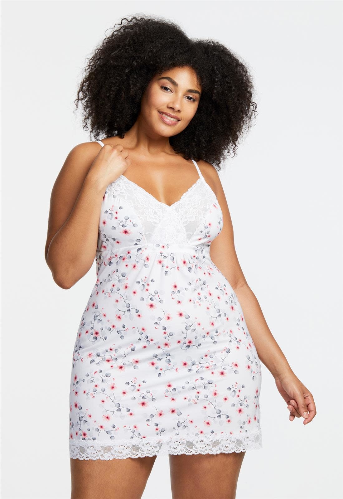 MONTELLE MONTELLE BUST SUPPORT CHEMISE CHERRY BLOSSOM