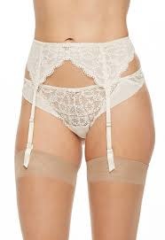 MONTELLE MONTELLE LACE GARTERBELT IVORY