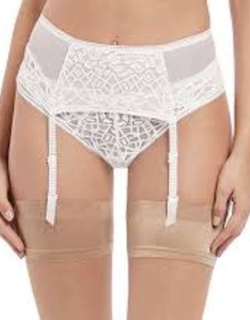 FREYA SOIREE LACE SUSPENDER WH