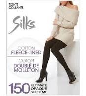 Silks cotton fleece-lined tights