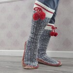 Moccasin Lounge socks with non-slip sole