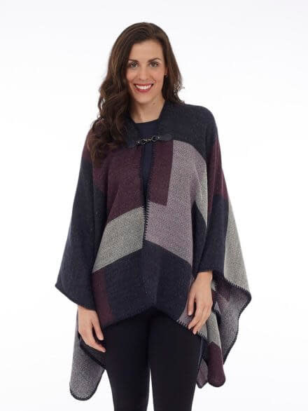 DKR Colour blocking cape with buckle