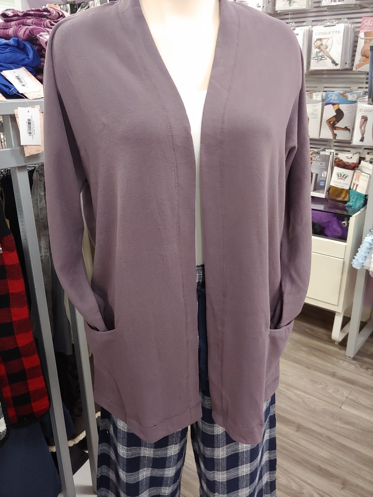 Soft fleece open cardigan
